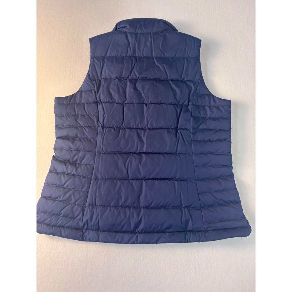 Lands End Women Navy Blue Puffer Vest Insulated‎ Zip Front Collared Small NWT - Picture 3 of 10